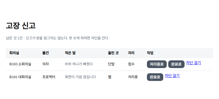 회의실 담당자 화면